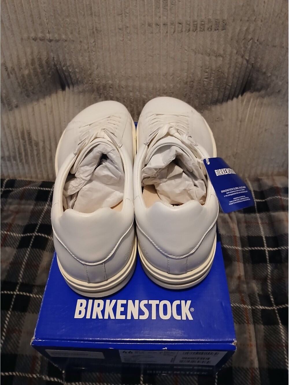 Birkenstock Bend Low White Leather Sneakers Size 37 - Picture 4 of 5